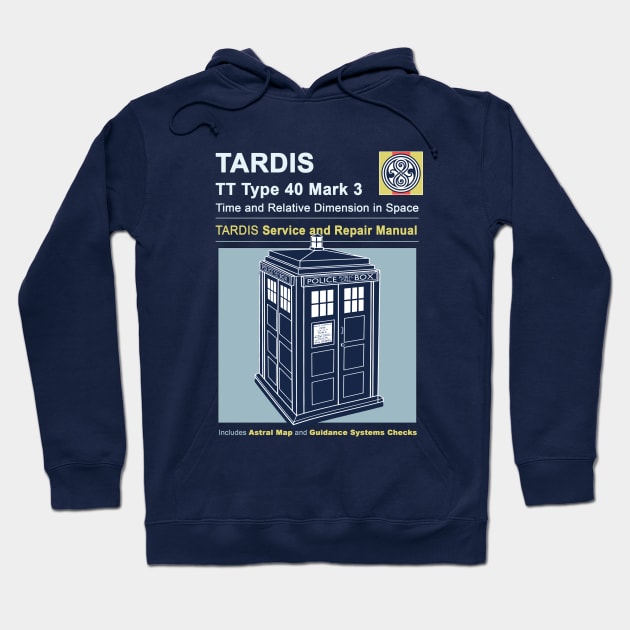 TARDIS Repair Manual Hoodie by DesignedbyWizards